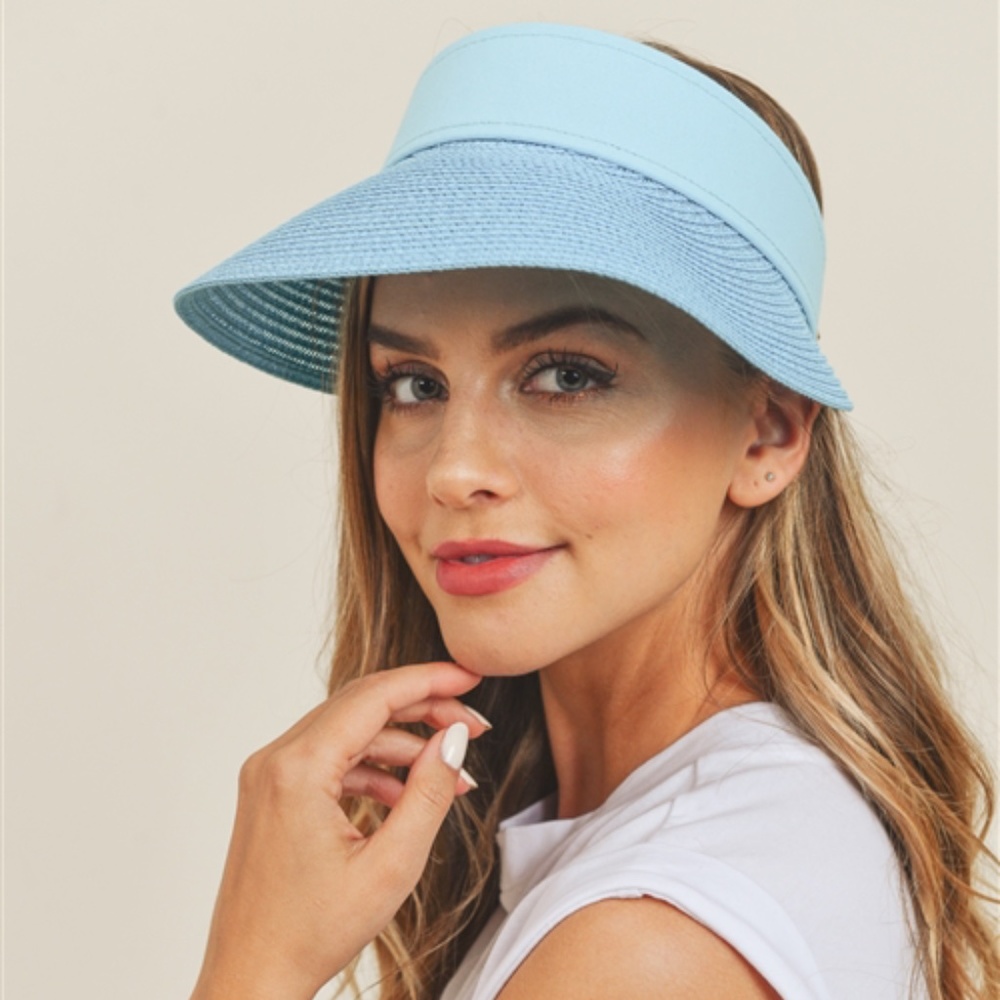 #178 SOLID VISOR SUN HAT